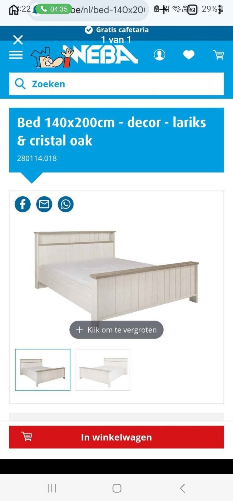 bed York 140x200, Huis en Inrichting, Ophalen