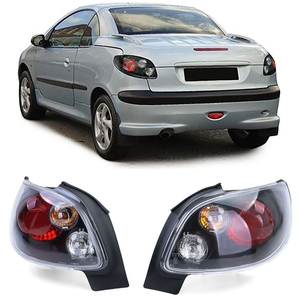 Smoke Achterlichten Voor Peugeot 206 CC Chroom Set Links & R, Envoi