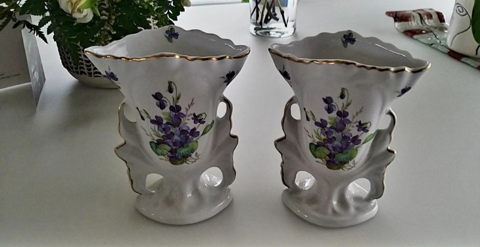 Koppel antieke vaasjes, Ophalen of Verzenden