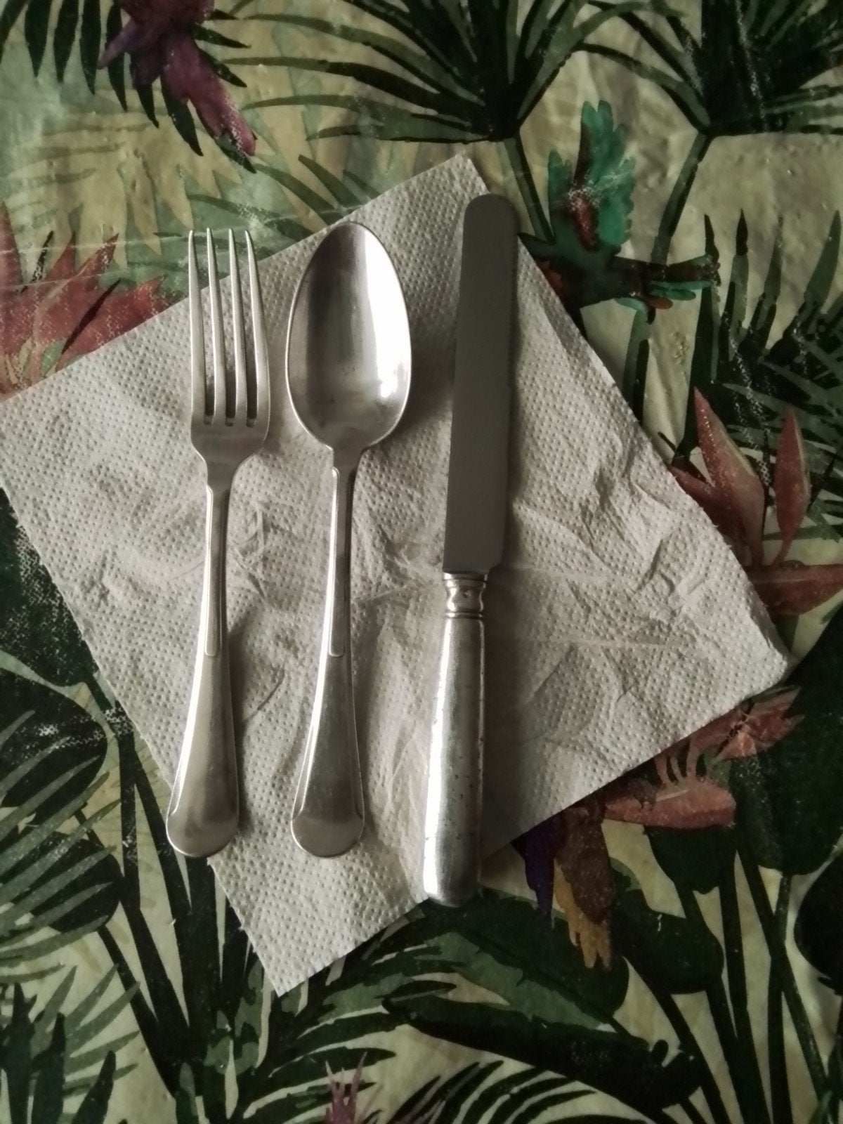 Te koop oude zilver vork , lepel . Mes kijk foto.s koopje, Antiek en Kunst, Ophalen of Verzenden, Zilver