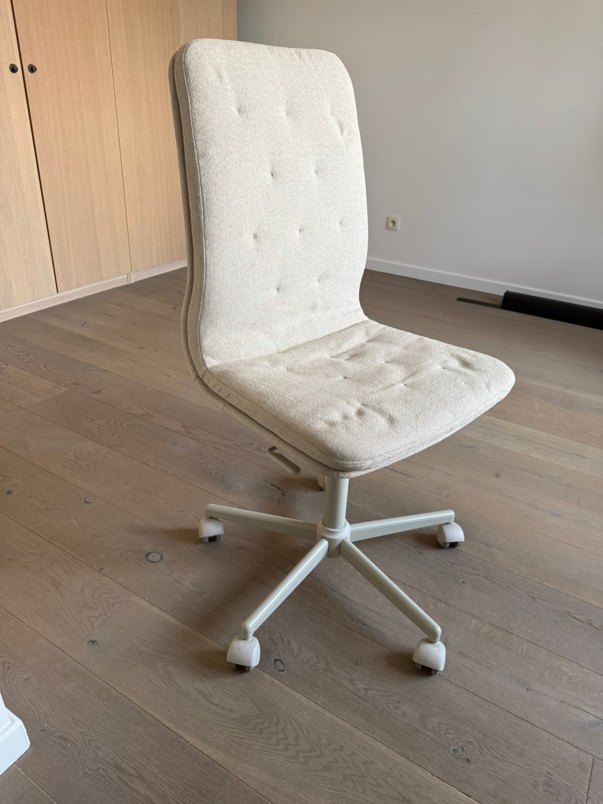 Bureaustoel beige IKEA, Beige, Comme neuf, Enlèvement, Chaise de bureau