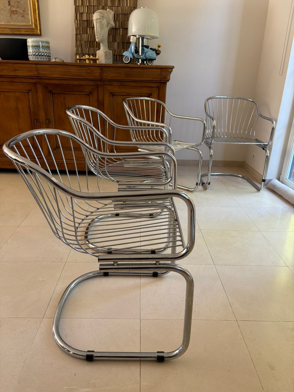 6 vintage designstoelen Gastone Rinaldi, Huis en Inrichting, Stoelen, Zo goed als nieuw, Ophalen