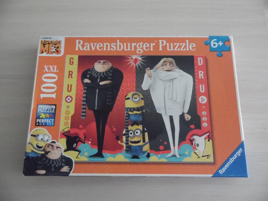 PUZZLE GRU DRU ET LES MINIONS     100 PIÈCES XXL, Enlèvement ou Envoi, Plus de 50 pièces, Comme neuf, 6 ans ou plus