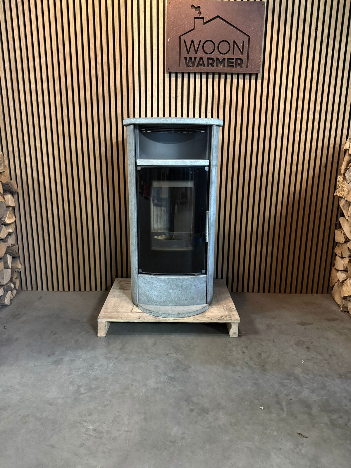 26027 Speksteenkachel Hark 7kw, Ophalen, Gebruikt, Houtkachel, Vrijstaand