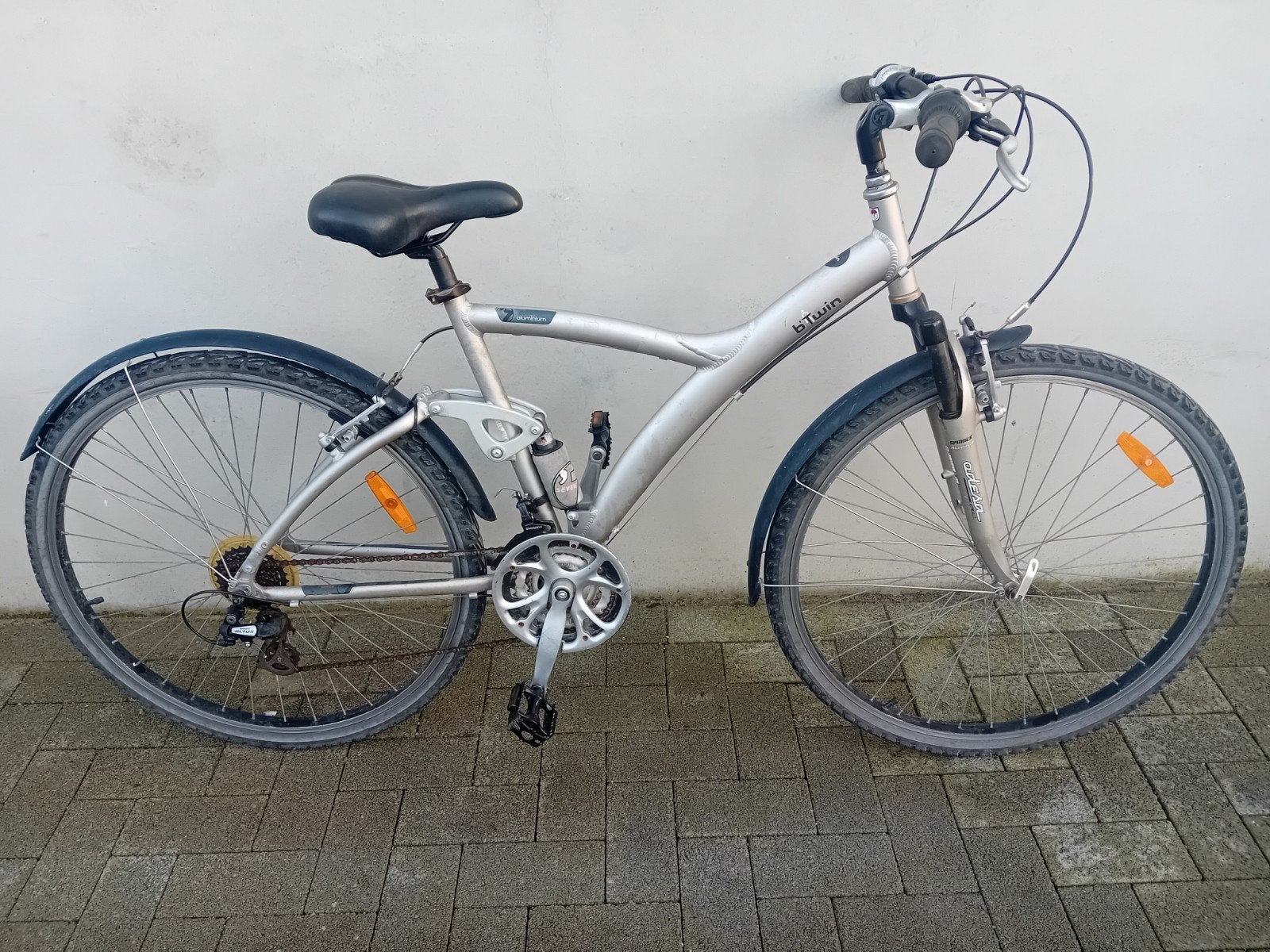 Herenfiets - damesfiets- mountainbike alu Btwin 28inch 21v🚴, Autres marques, Frein sur jante, 45 à 49 cm, Enlèvement