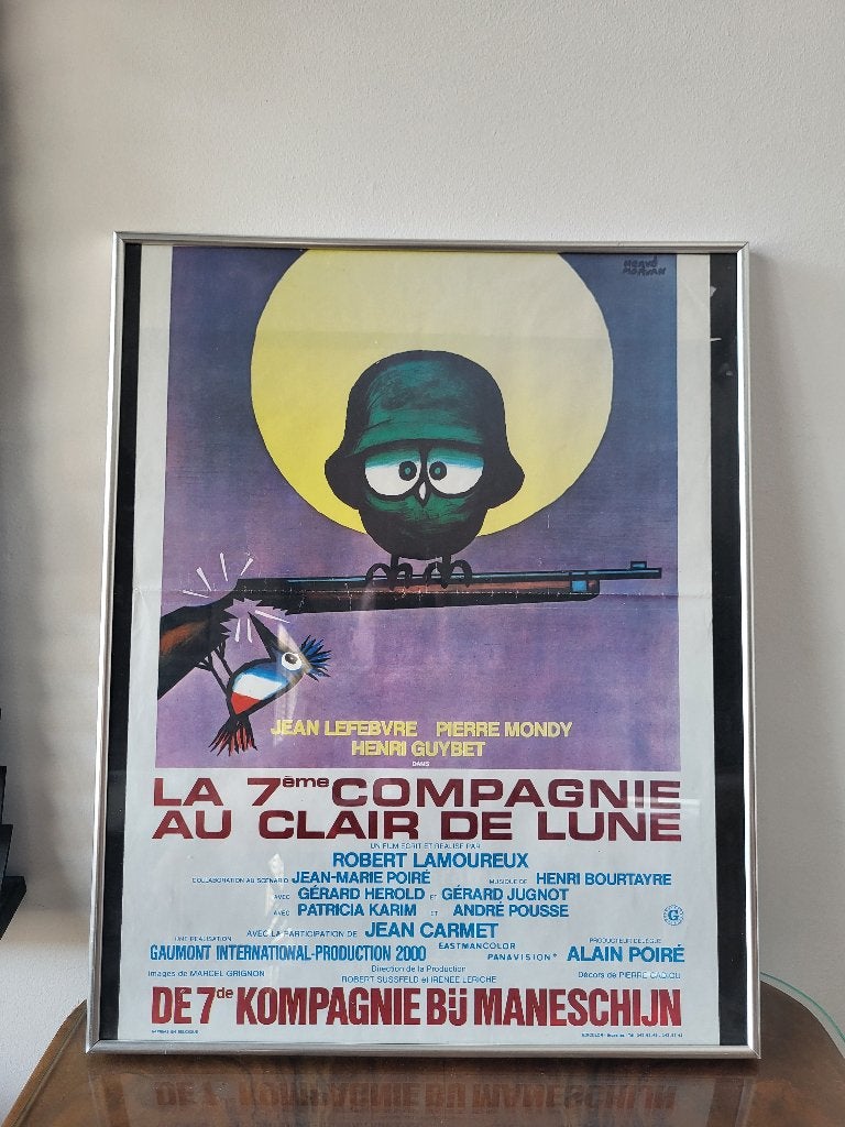 Affiche ancienne de film, La 7ème compagnie au clair de lune, Enlèvement ou Envoi