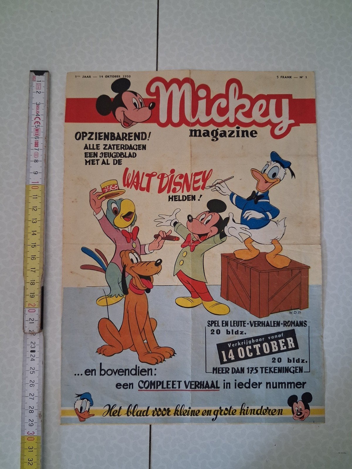 Mickey magazine zeldzamere aankondingspagina 1950, Enlèvement ou Envoi