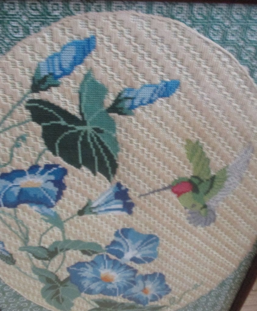 Kader met handwerk erin , perfecte staat, Huis en Inrichting, Bruin, Hangend, 38 cm, 48 cm