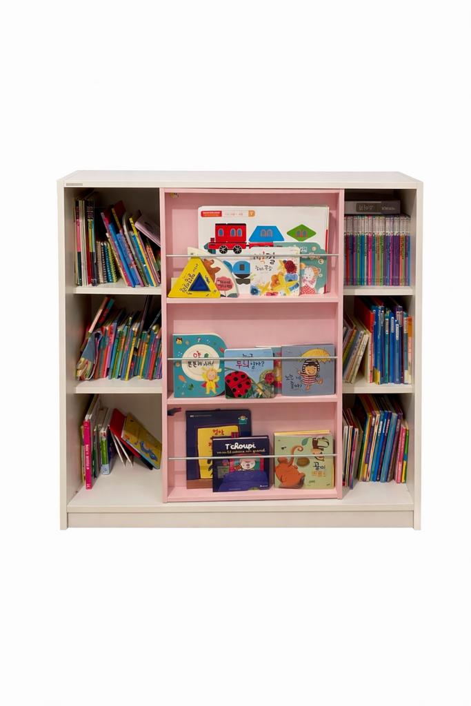 Bibliothèque enfant blanche/rose avec système coulissant, Maison & Meubles, Armoires | Bibliothèques, Enlèvement