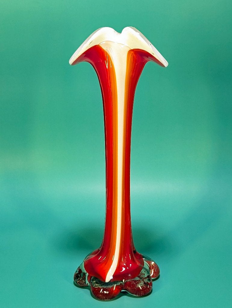 Vintage Murano-vaas uit de jaren 60 „Coral” Italië, Verzenden