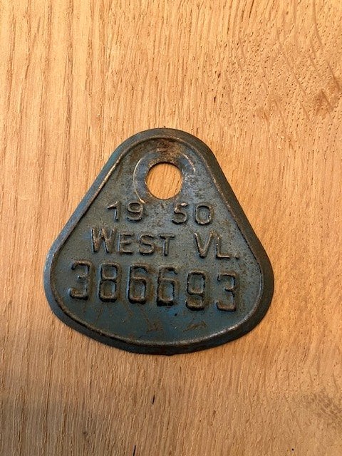 Fietsplaat / Plaque de velo West VL 1950, Envoi