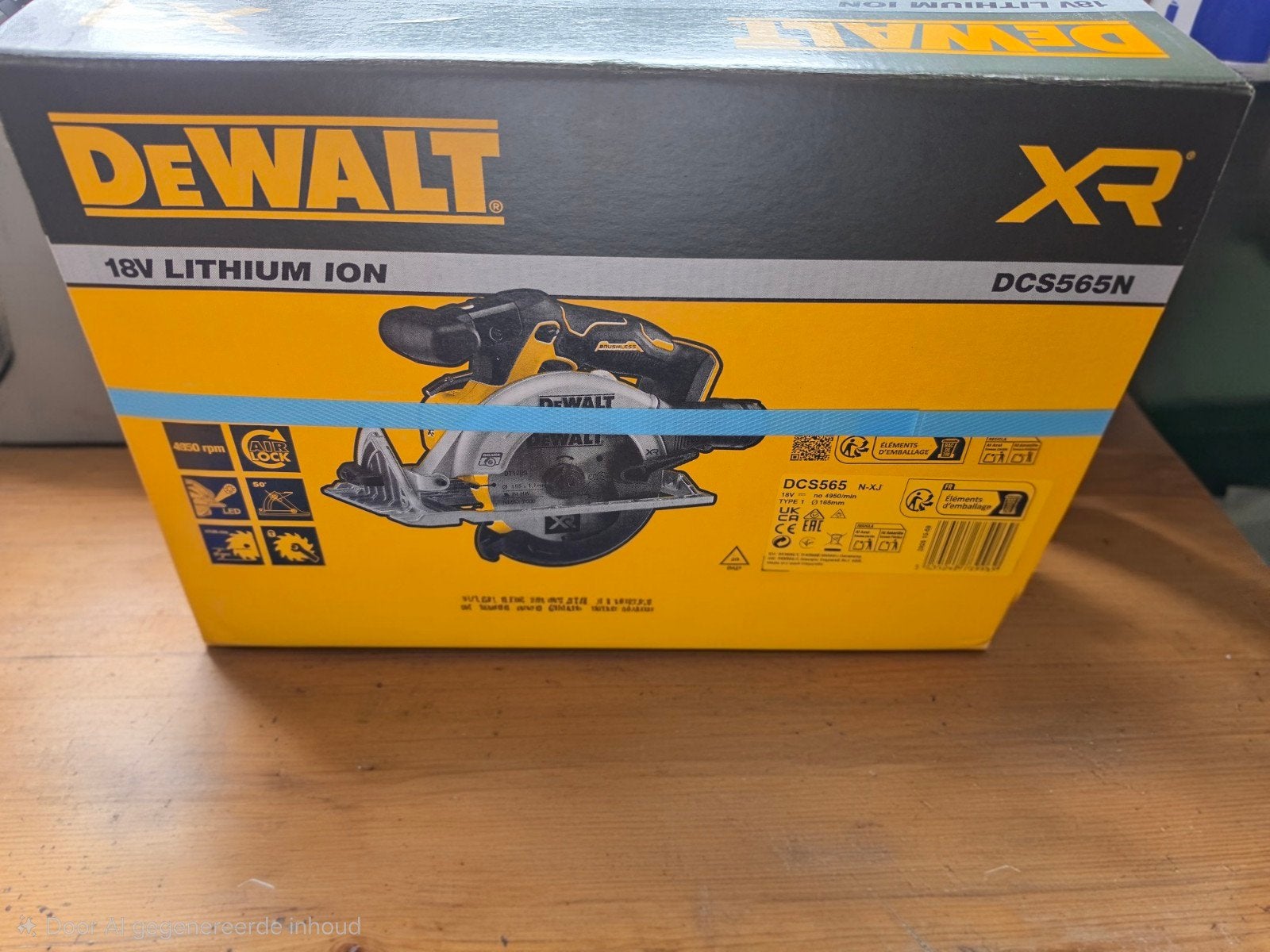 DeWALT DCS565NT Accu cirkelzaag 165mm 18V XR Basic, Doe-het-zelf en Bouw, Ophalen