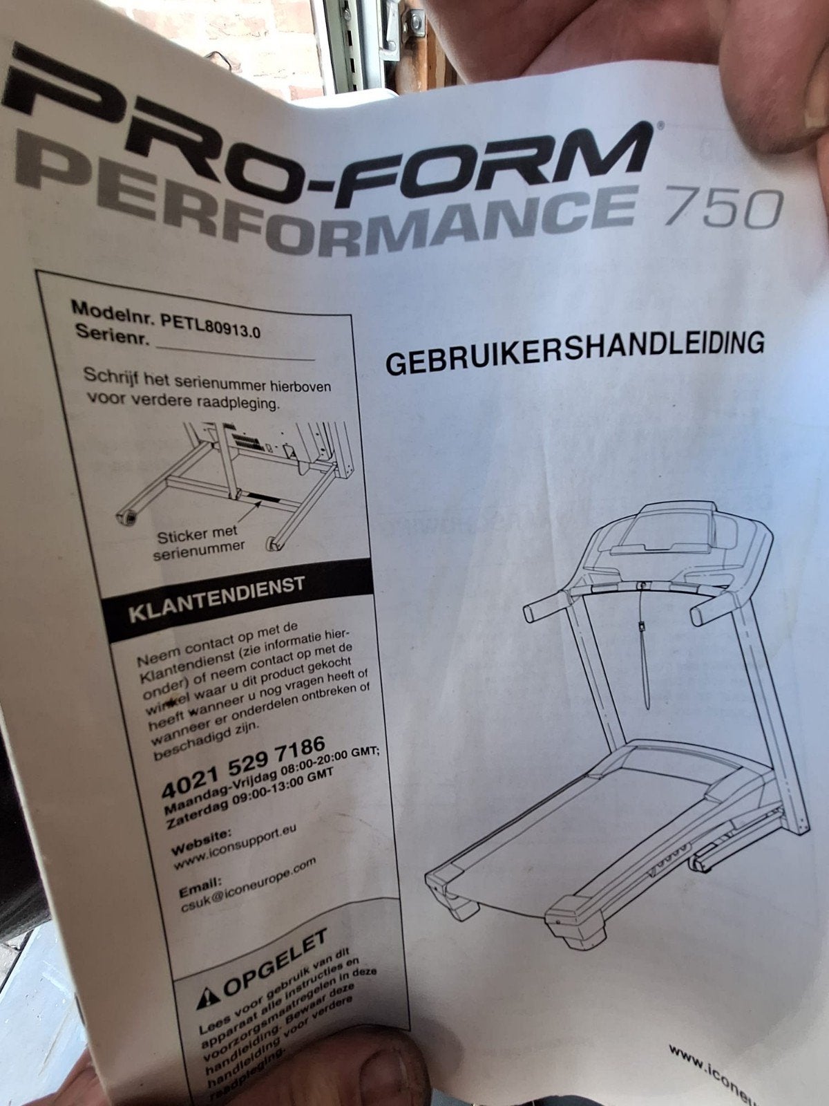 loopband pro form performance 750, Sports & Fitness, Enlèvement, Tapis roulant