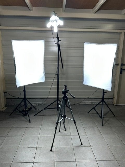 foto studioset met belichting, Audio, Tv en Foto, Fotografie | Fotostudio en Toebehoren, Ophalen, Nieuw