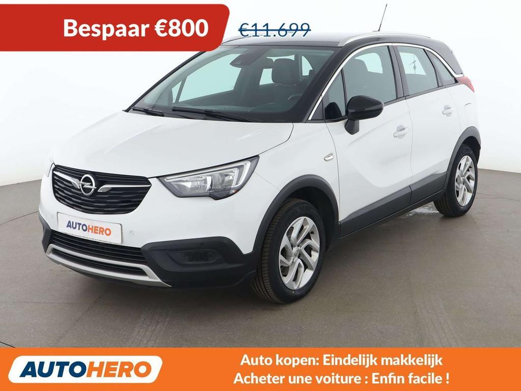 Opel Crossland X 1.2 Turbo INNOVATION (bj 2019, automaat), Auto's, USB, Gebruikt, 1199 cc, Wit