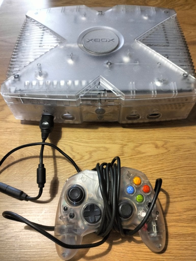 Xbox à réparer / pour pièces, Games en Spelcomputers, Spelcomputers | Xbox Original, Ophalen, Niet werkend, Crystal/doorzichtig