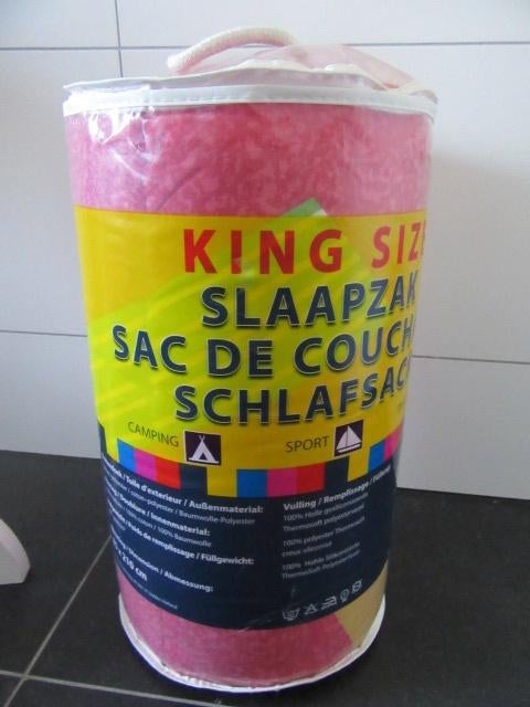 Roze, nieuwe slaapzak - king size, Caravans en Kamperen, Ophalen of Verzenden, Nieuw