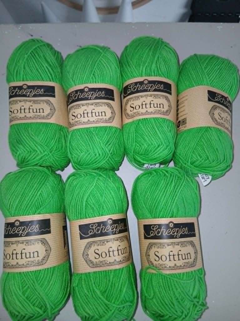 scheepjes softfun groen, Ophalen of Verzenden, Nieuw, Breien of Haken, Wol of Garen