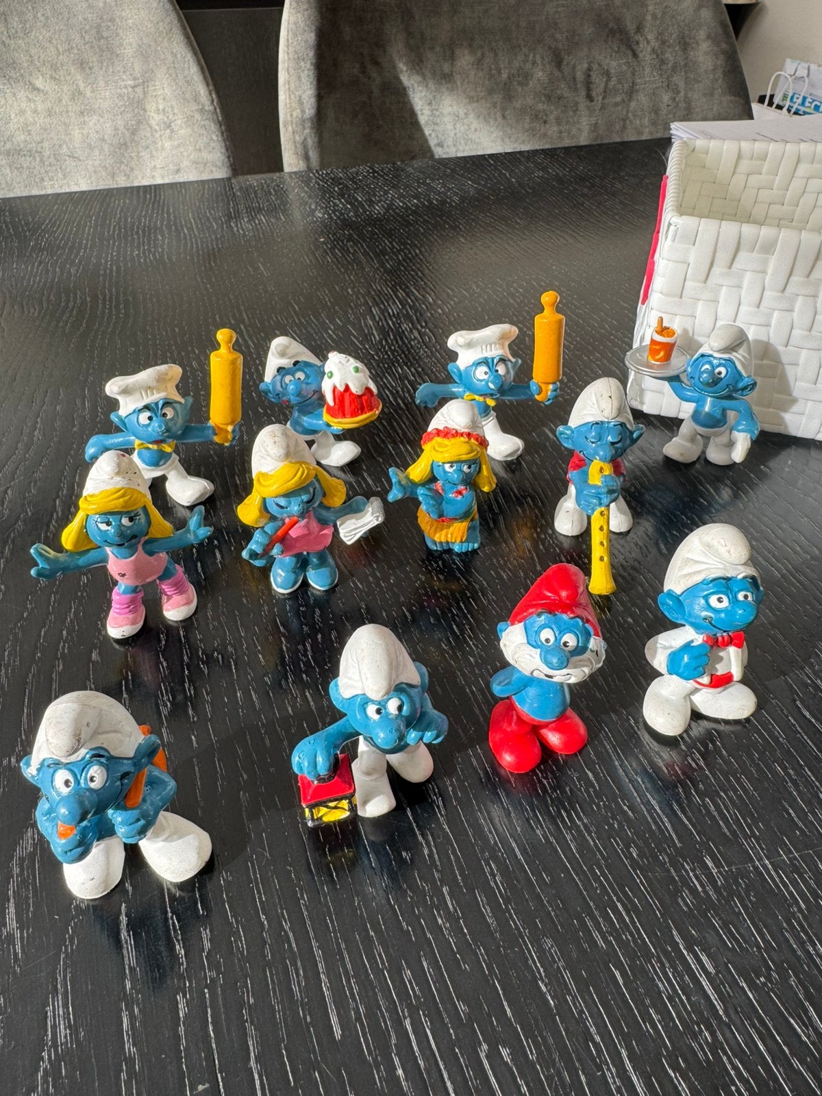 12 Figurines Schtroumpfs vintage Schleich / peyo, Collections, Schtroumpfs, Comme neuf, Schtroumpf Gourmand, Enlèvement ou Envoi