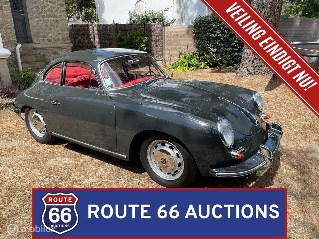 Porsche 356 C | 1964 | Route 66 Auctions, Auto's, Zwart, Bedrijf, Overige carrosserie, Porsche