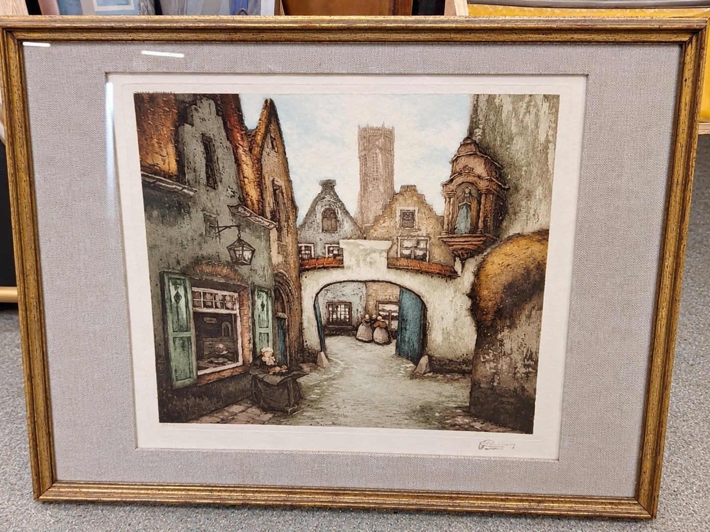 lithographie, Antiquités & Art, Enlèvement ou Envoi, Eau-forte, Lithographie, Numéroté