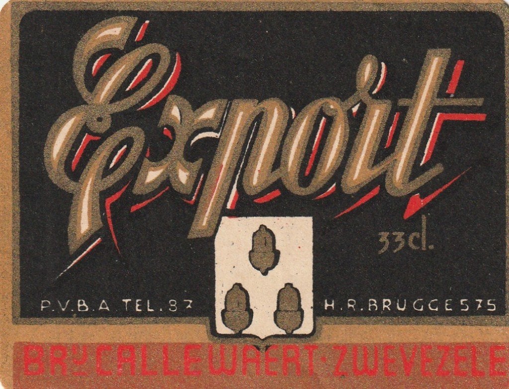 oud bieretiket België : Callewaert Zwevezele : Export, Envoi, Utilisé, Autres types, Autres marques