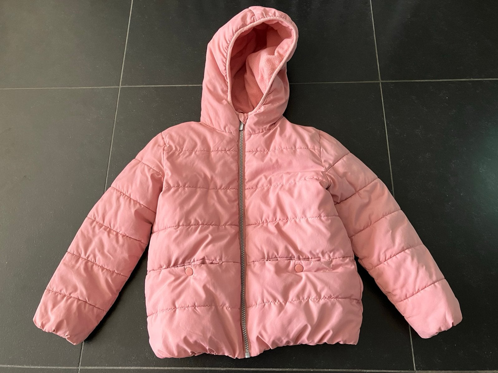 Roze (oudroze) winterjas - 6/7 jaar - Tex, Kinderen en Baby's, Kinderkleding | Maat 116, Ophalen, Gebruikt, Meisje, Jas