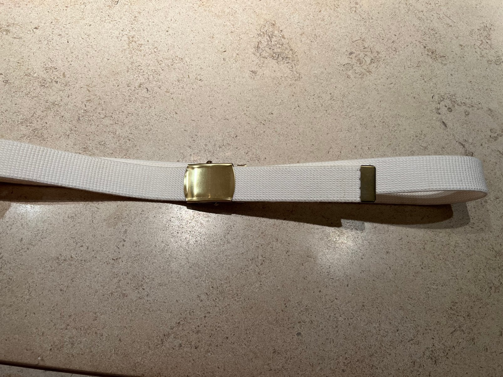 Verstelbare stoffen riem 110 cm, Ophalen, Wit, 105 tot 115 cm, Zo goed als nieuw