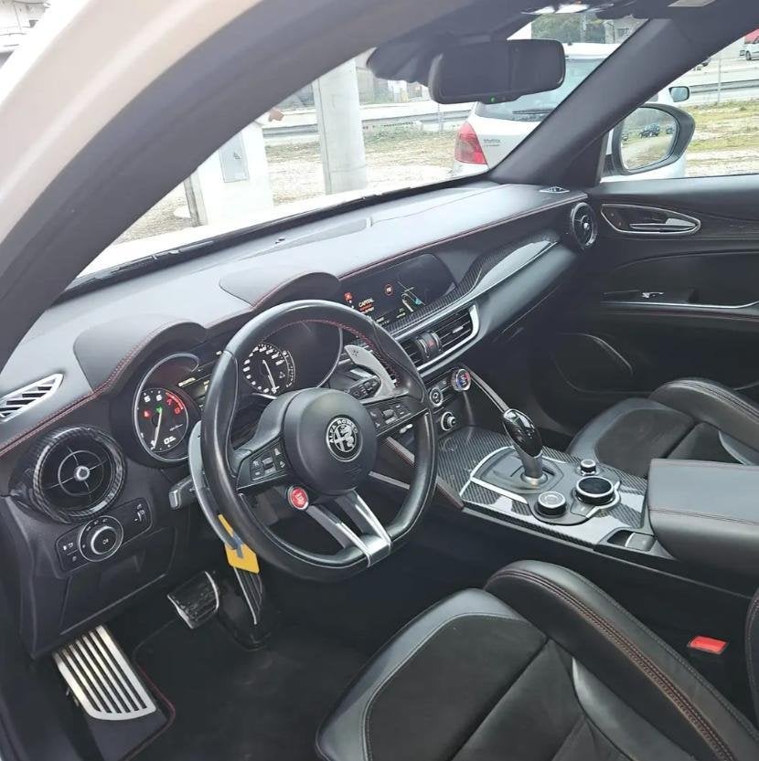 Stelvio Quadrifoglio, Auto's, Automaat, 375 kW, Wit, Leder