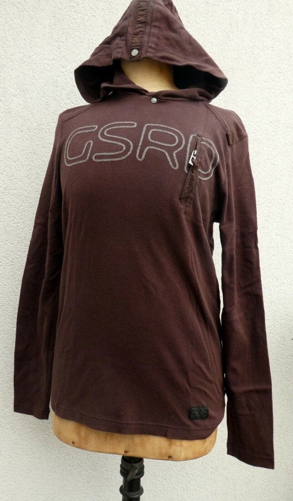 Sympathique Sweat/Tshirt à capuche Gstar L, Vêtements | Hommes, Enlèvement ou Envoi, Comme neuf, Brun, G star