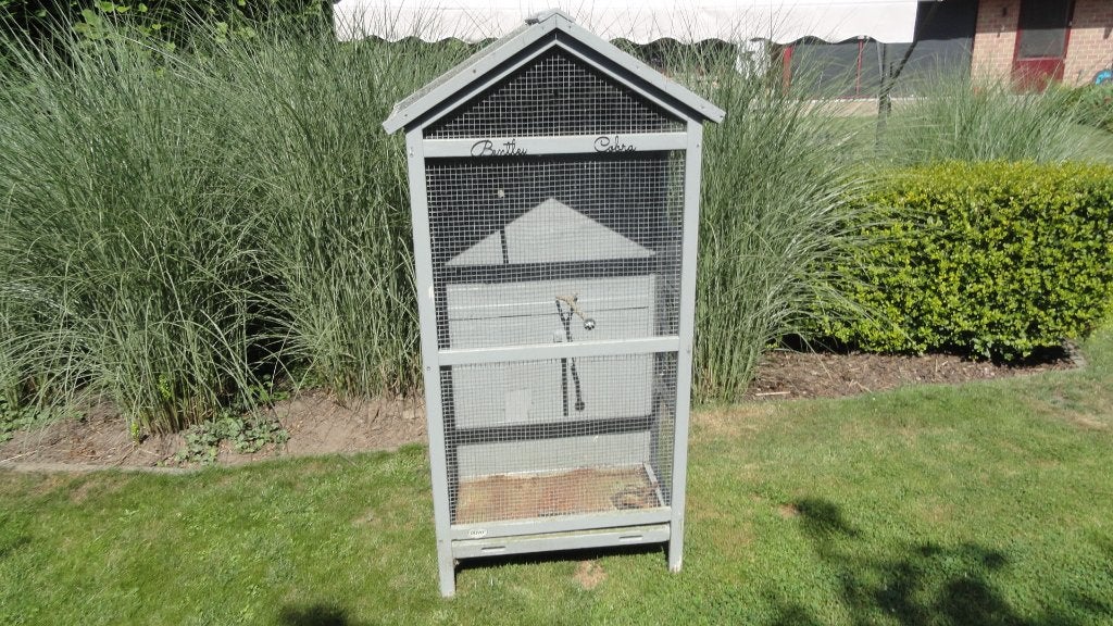 kleine voleire,vogelkooi, Dieren en Toebehoren, Ophalen, Gebruikt, Hout, Vogelkooi