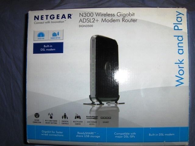 NetGear DGN3500 ADSL2+ draadloze gigabit-modemrouter, Computers en Software, Routers en Modems, Gebruikt, Router met modem, Ophalen of Verzenden