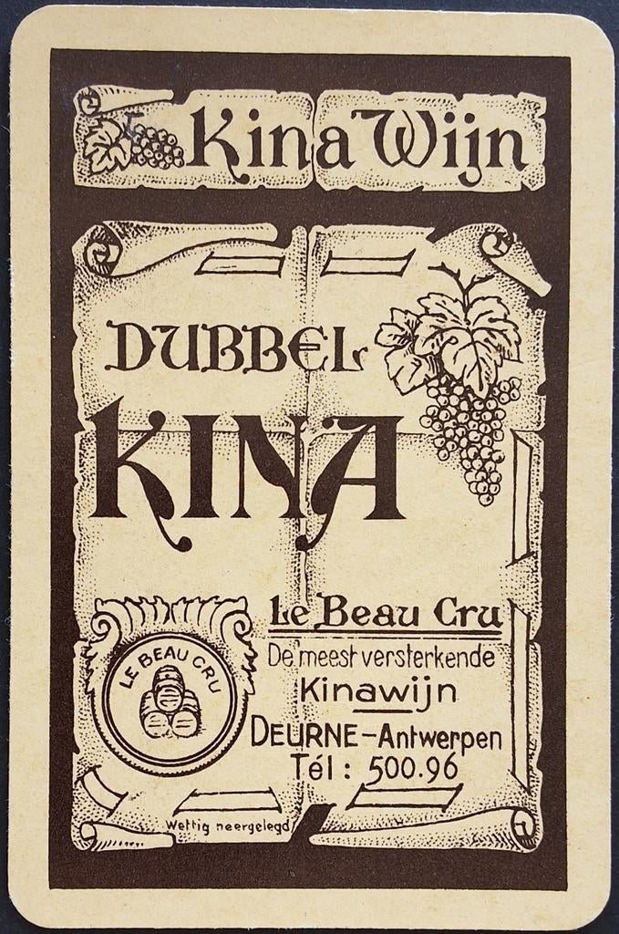 1 Speelkaart  Kina Wijn, Ophalen of Verzenden