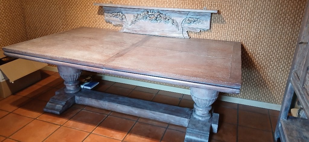 Grande table en bois, Enlèvement, Utilisé, Chêne