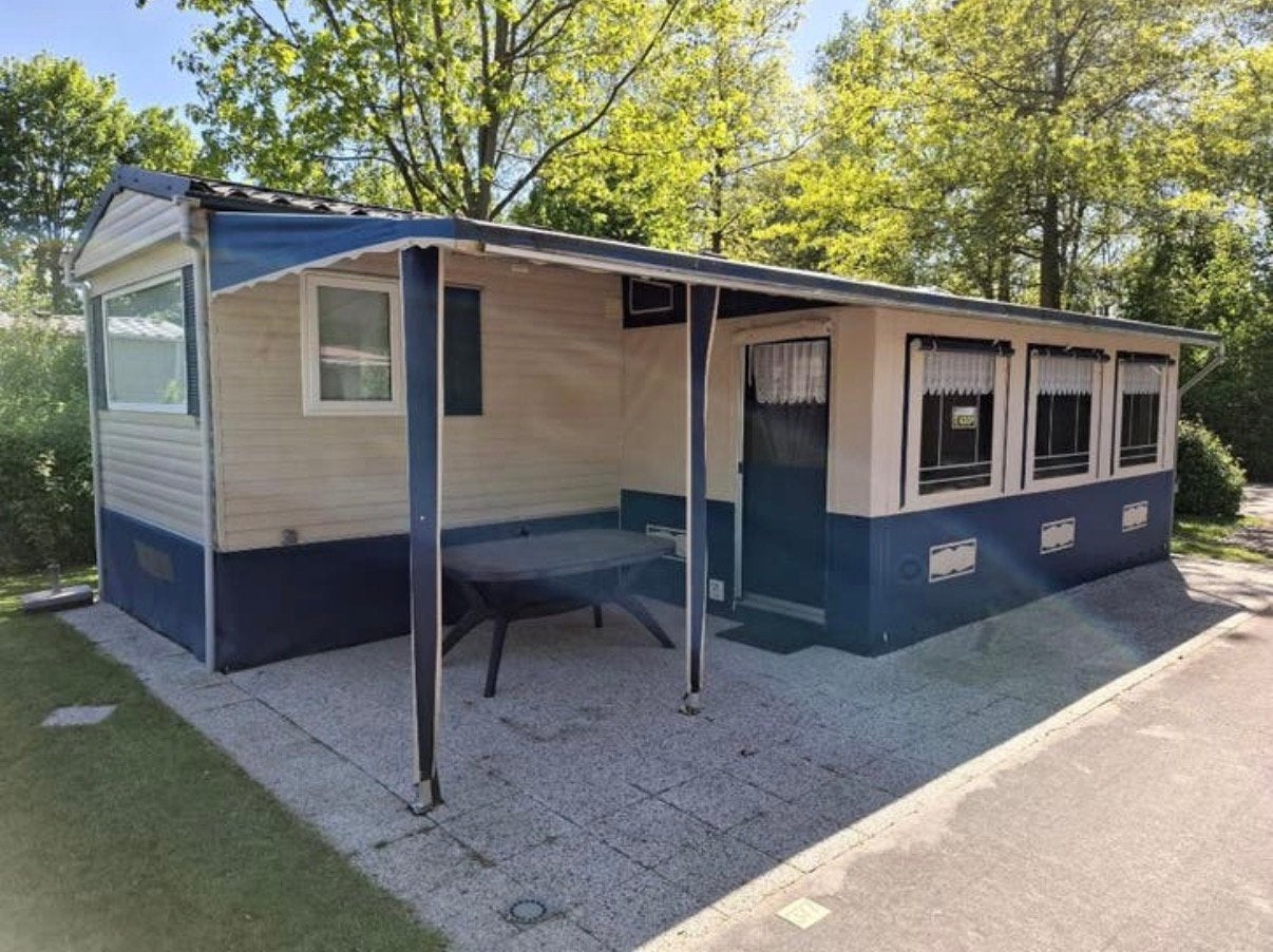 Stacaravan met voortent, Caravans en Kamperen, Stacaravans, Verzenden