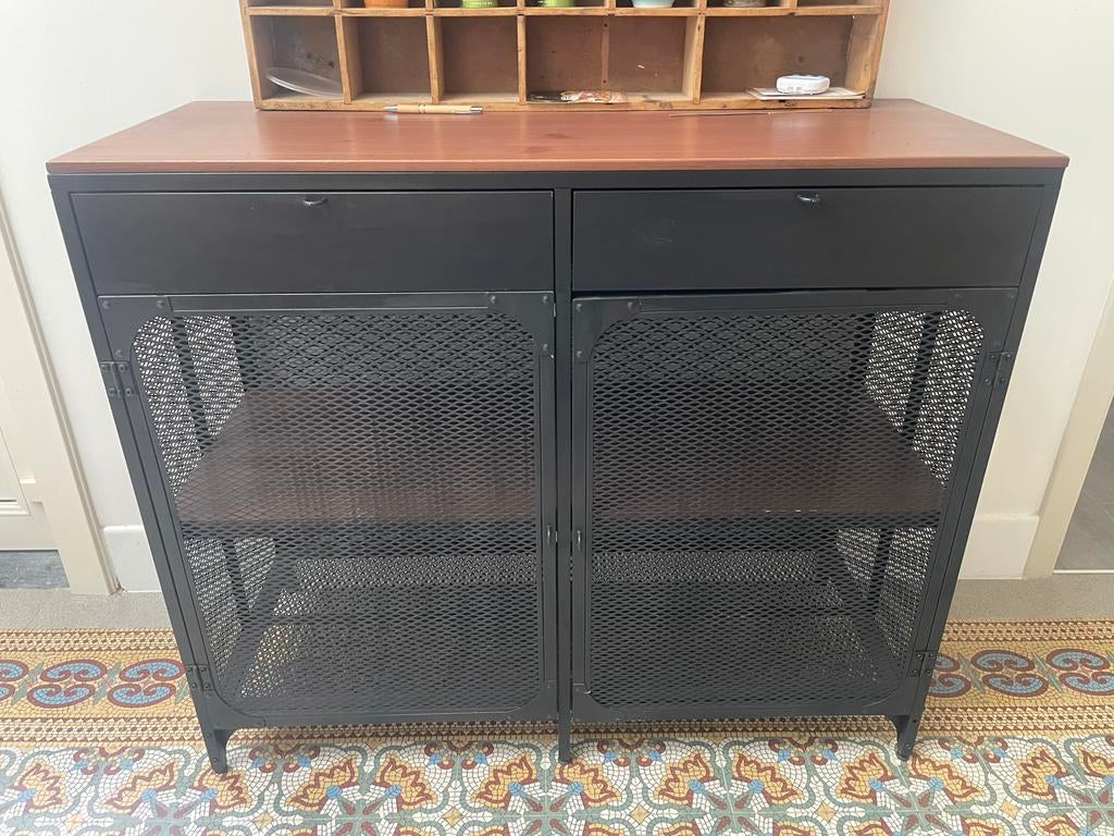 Buffet Fjällbo Ikea - Noir - Acier et bois, Enlèvement, Comme neuf