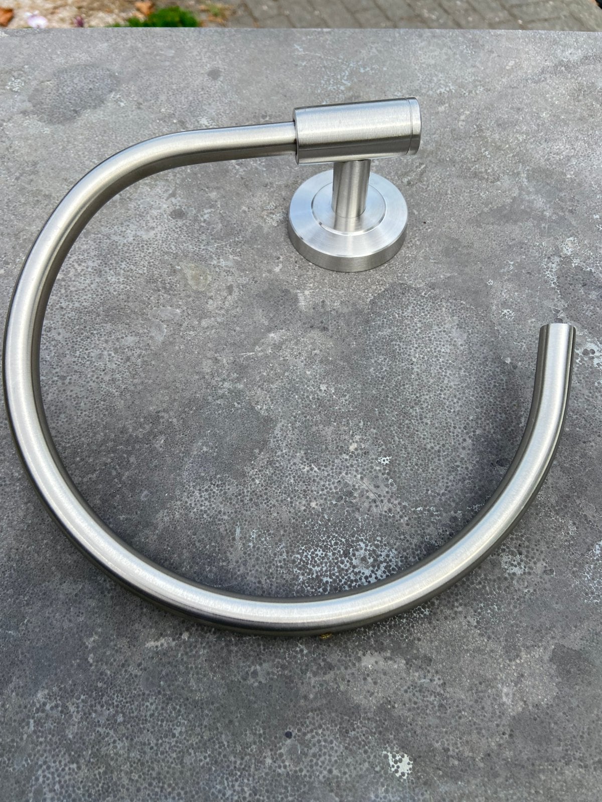 Anneau porte-serviettes en inox 20 cm de diamètre, nouveau !, Autres marques, Enlèvement ou Envoi, Porte-serviettes, Comme neuf