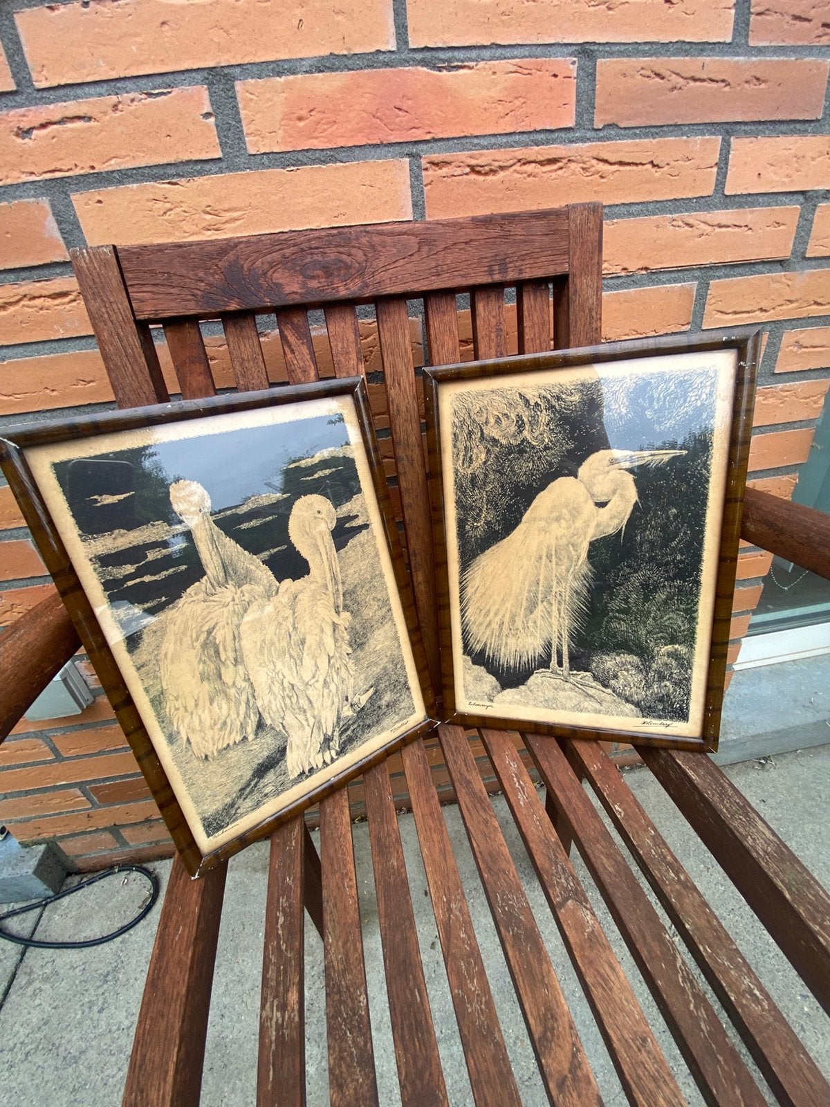 Set van 2 ingelijste grafische werken ca. 1930-1940, Ophalen of Verzenden