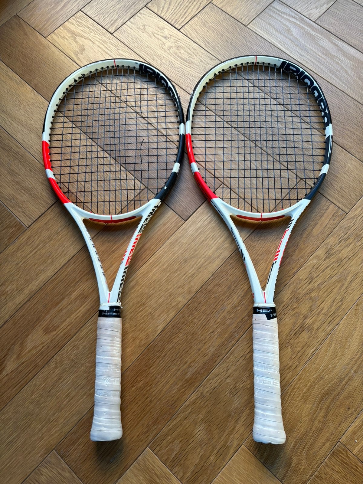 2x raquettes tennis babolat pure strike 300g, Sports & Fitness, Raquette, Enlèvement, Utilisé, L3