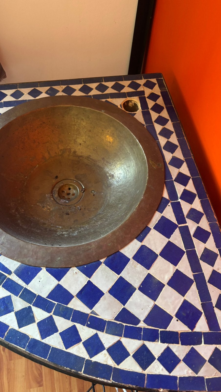 Arabische wastafel Mozaik Marrakesch 2 hoeken  66 cm, Enlèvement, Utilisé