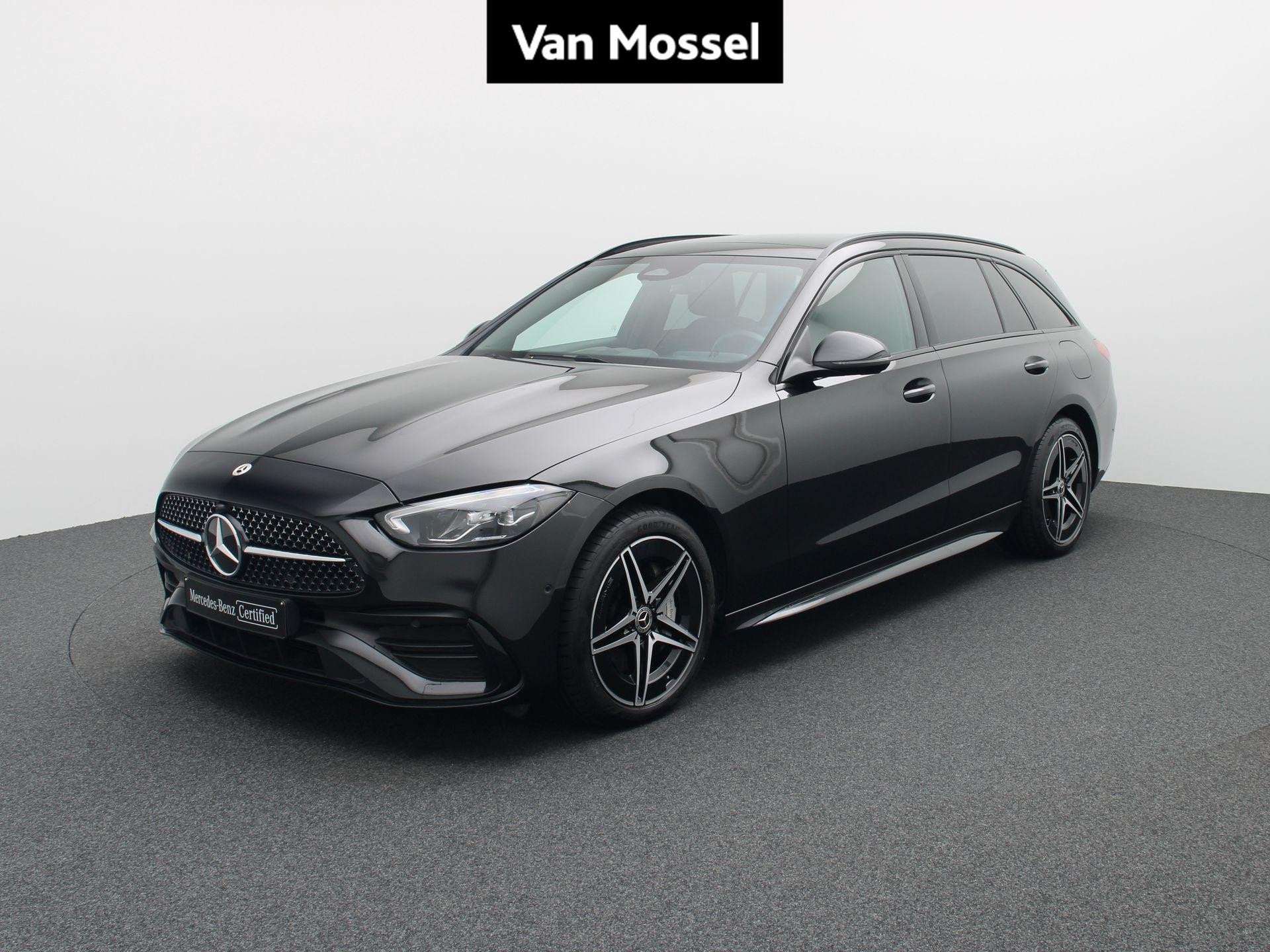 Mercedes-Benz C 300 e AMG Line Break + PANORAMISCH DAK + CAR, Auto's, Automaat, Dealer onderhouden, 4 cilinders, Zwart