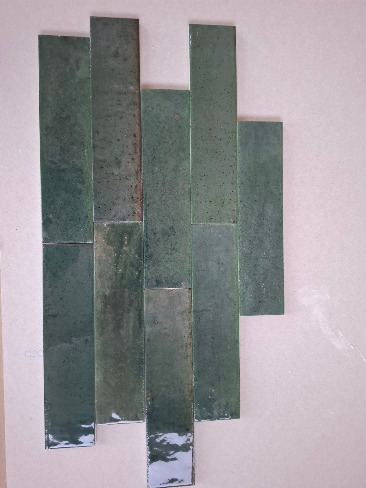 wandtegels groen grijs accent 6.5 cm op 26cm 3m2, Ophalen, Wandtegels