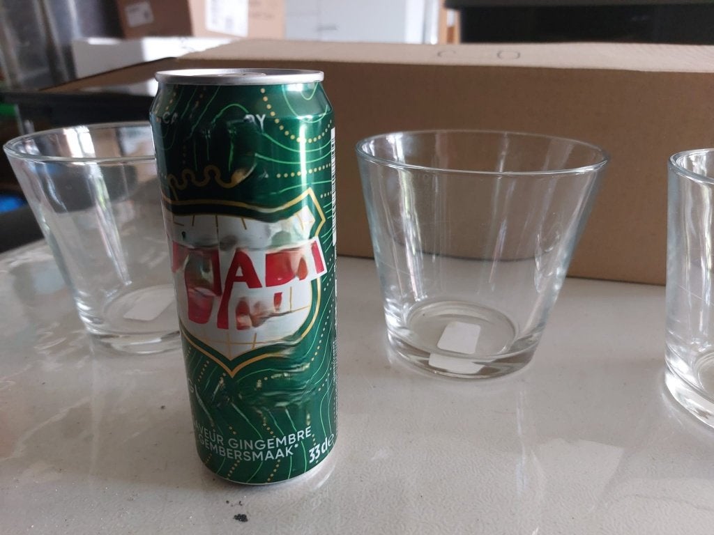 Vaasjes V-vorm (3 stuks), Ophalen, Gebruikt, Transparant, Glas