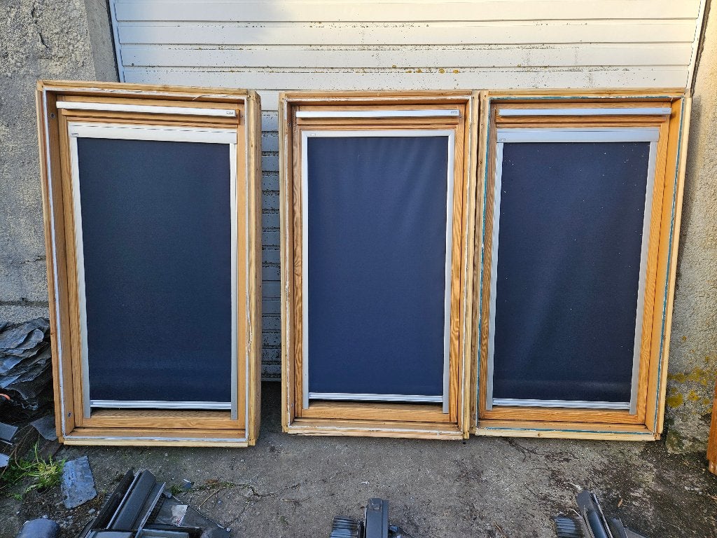 velux 78x118 comme neuf (posé 2 mois) + raccord + store, Enlèvement, Comme neuf, Double vitrage