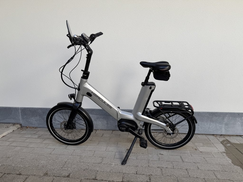 Elektrische vouwfiets HERCULES Fold Futura F8 grijs, Autres marques, 47 à 51 cm, 50 km par batterie ou plus, Enlèvement