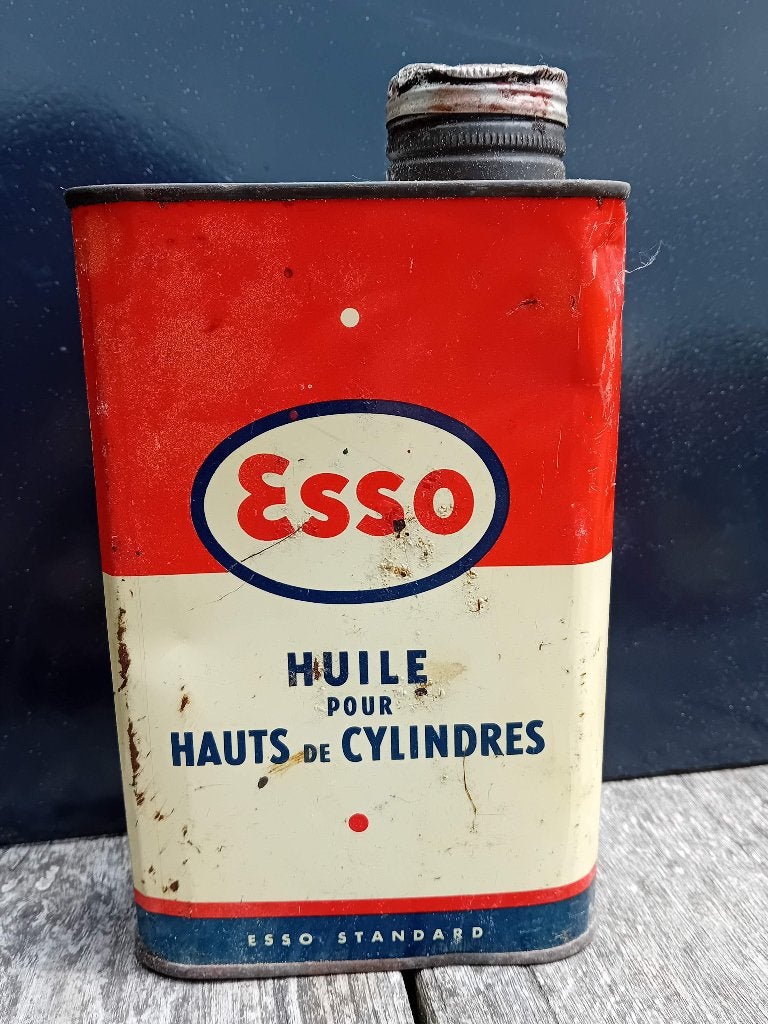 Olieblik ESSO Hauts de Cylindres, Ophalen of Verzenden, Gebruikt