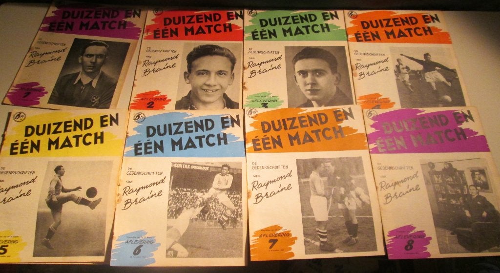 8x Mille et une allumettes - Raymond Braine - 1949, Enlèvement ou Envoi, Comme neuf, Sport de ballon
