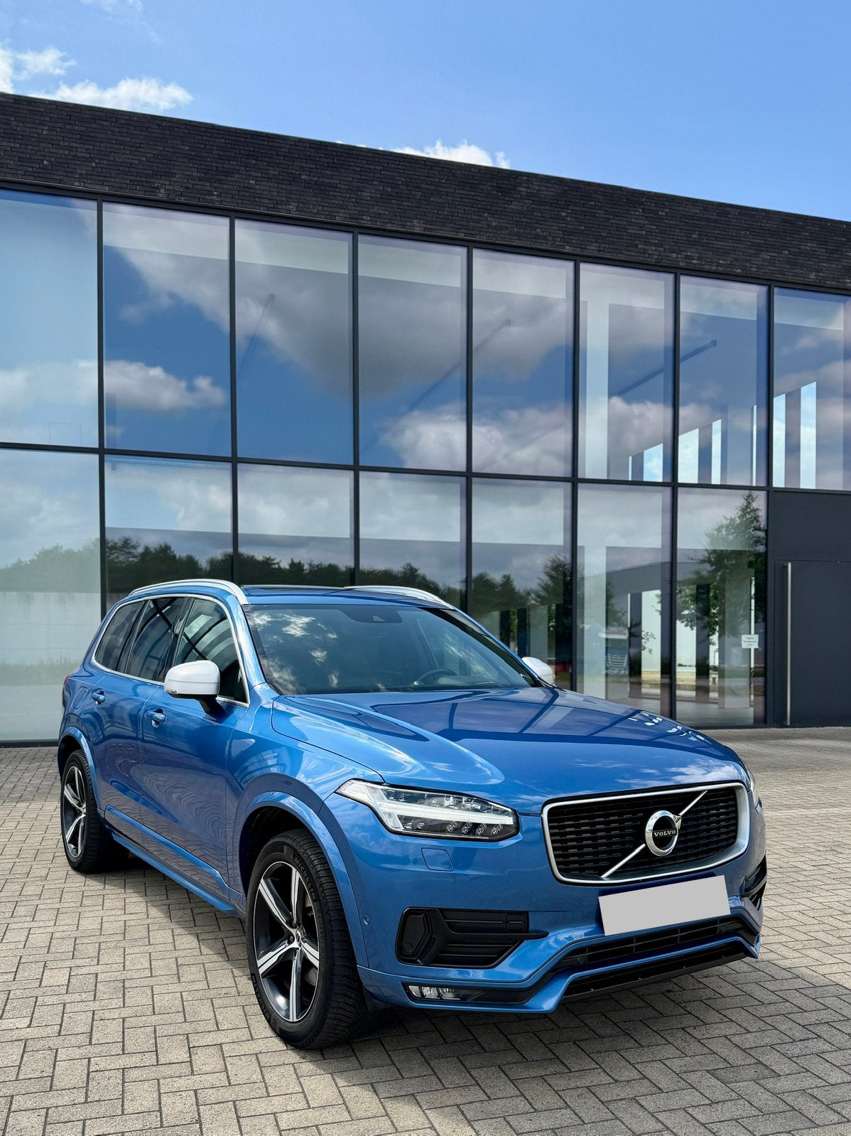 Volvo XC90 R Design, Auto's, Blauw, Leder, Bedrijf, Diesel