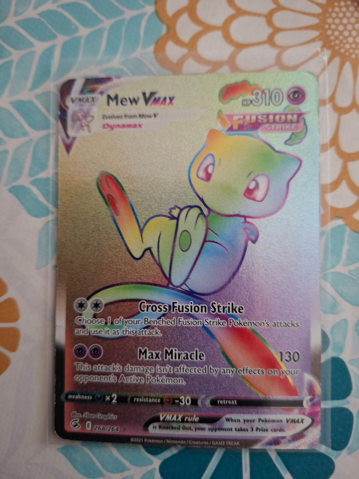 Mew Vmax rainbow 268/264, Enlèvement, Comme neuf