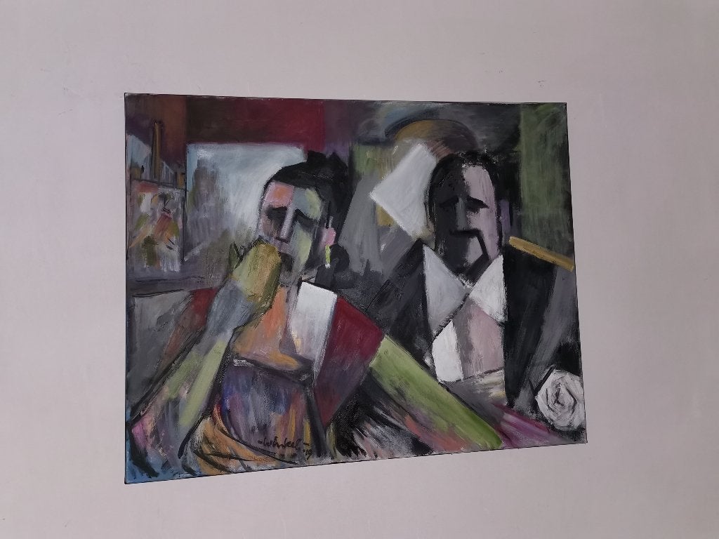 Origineel werk van Arien Winkel  Met certificaat, Ophalen, Gesigneerd, Doek
